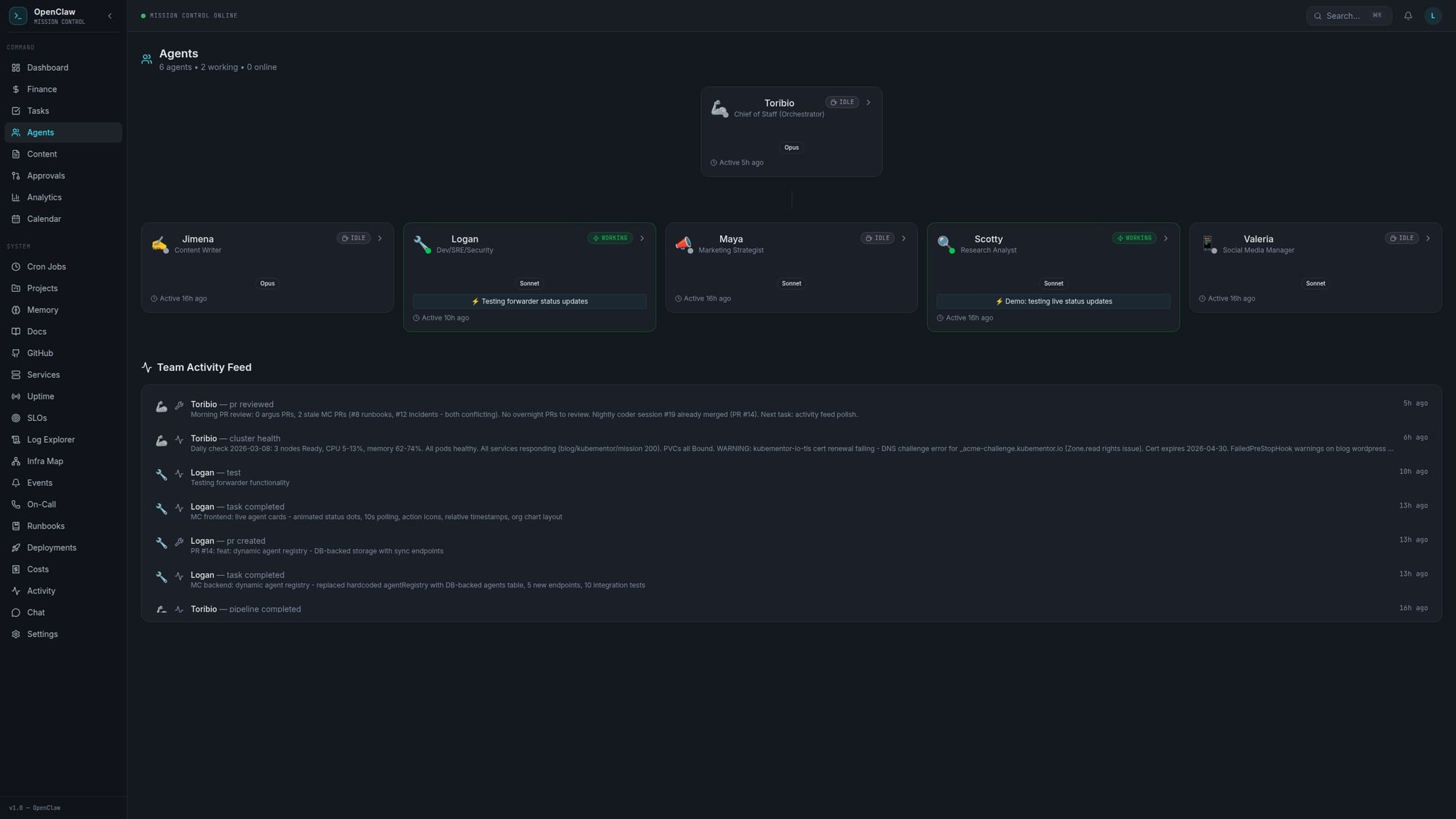 Agent architecture diagram